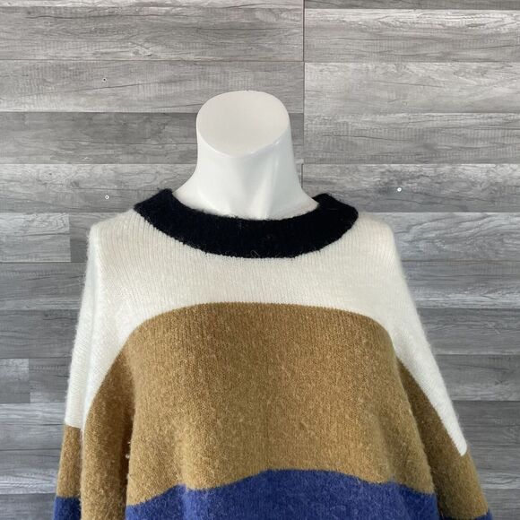 Rails Sylvia Honeycomb Multi Striped sweater Size Large Alpaca Blend Soft Cozy - Picture 6 of 12